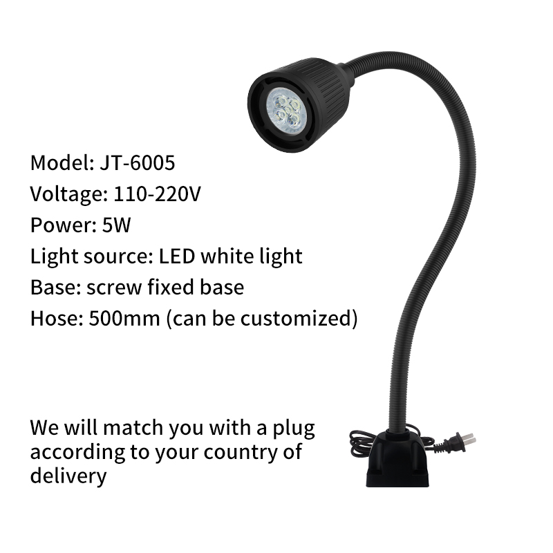 Lampe de travail d'atelier LED 5W 110-220V 40CM col de cygne LED lampe de travail industrielle pour établi tour perceuse presse lumières de Garage: YELLOW