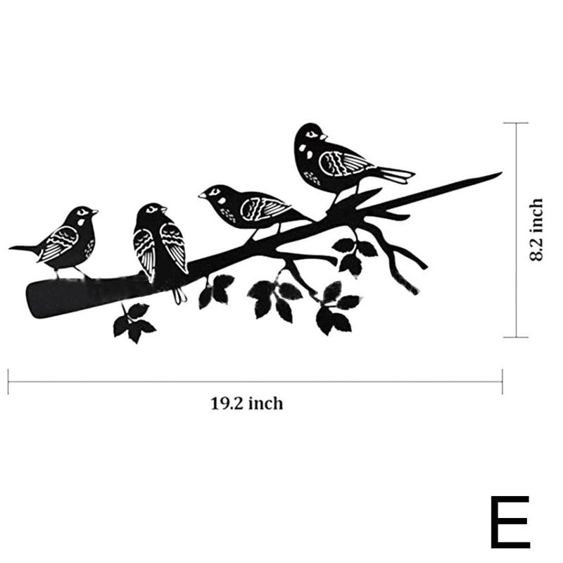 Takorautatonttu metalli lintu kolibri aita koriste varpunen robin puutarha asetettu metalli lintu kyltti kotiin vartteet: E
