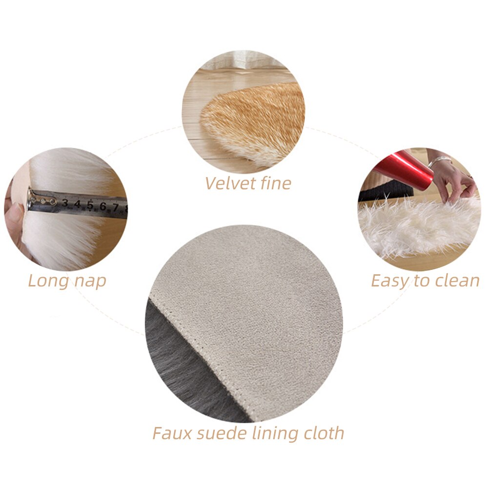 Prostokąt miękkie Faux kożuch dywaniki z futra na podłogę robić sypialni kudłaty jedwabisty pluszowy dywan biały dywan ze sztucznego futra nocna koc