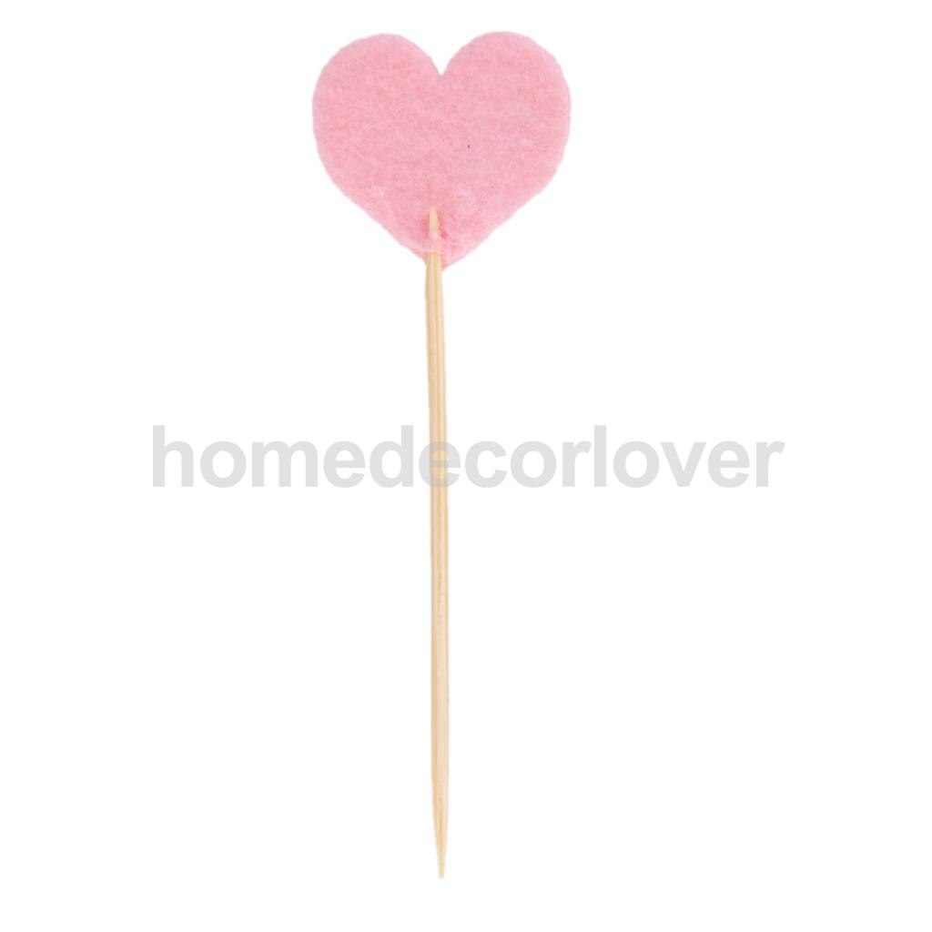 50 Stuks Hart Patroon Voedsel Picks Party Tandenstoker Cupcake Cocktail Decor