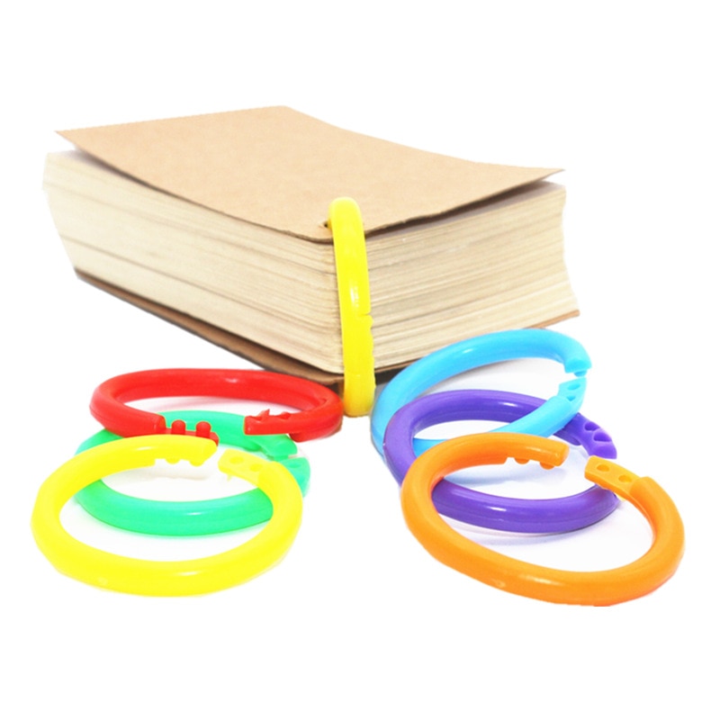10pcsEarly Bildung Buch Bindung Ring Reißen Schlechte Karte Ring Kunststoff Öffnung Ring Finishing Gelegentliche Ring Binder Buch Bindung