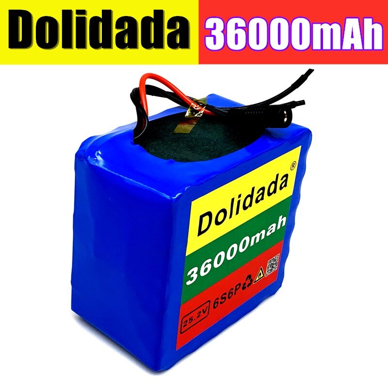 6S6P 24V 36Ah 25.2V 36000mah lithium battery pack batteries for electric motor bicycle ebike scooter wheelchair cropper with BMS