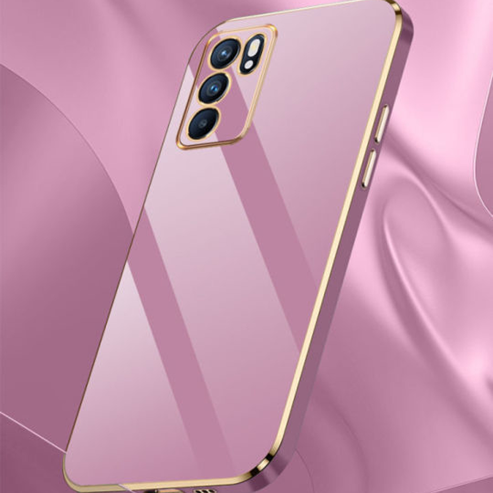 Til oppo reno 6 5g cover, luksuriøst firkantet belægning, oppo reno 6 4g 5g telefoncover, cph 2251, cph 2235, stødsikkert silikone bagcover, fundas i rustfrit stål