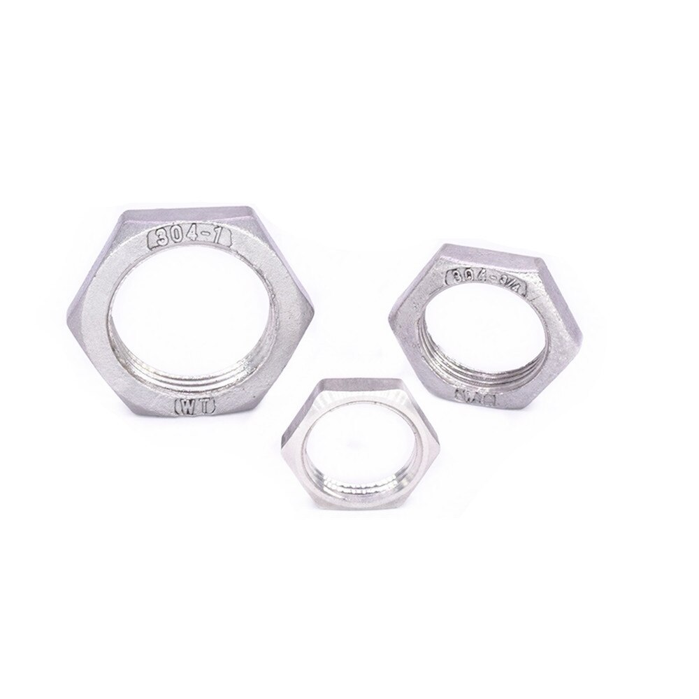 Rohr Fitting Edelstahl ss 304 Hex Muttern Hex Muttern 1/8 "1/4" 3/8 "1/2" 3/4 "1" 1-1/4 "1-1/2" BSP