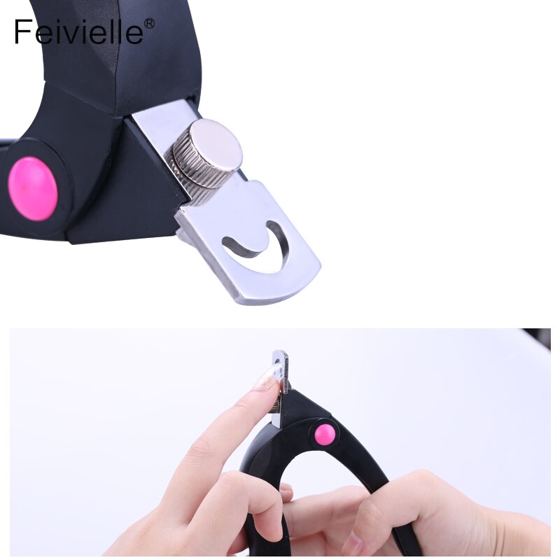 Feivielle Rvs Nail Teen Cuticle Clipper Cutter Scissor Voor Acryl Kunstnagels Tips Franse Ronde Drie Vorm