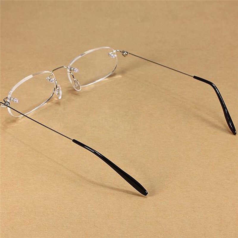 Kvinder kantløse presbyopiske læsebriller mænd gennemsigtige briller  +100 +200 +300 029