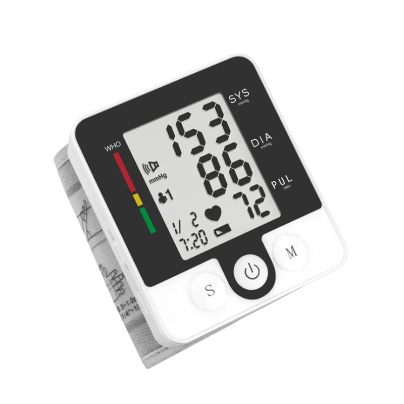 Automatisk ryska/engelska rösttonometer handled digital blodtrycksmätare mätare handled blodtrycksmätare