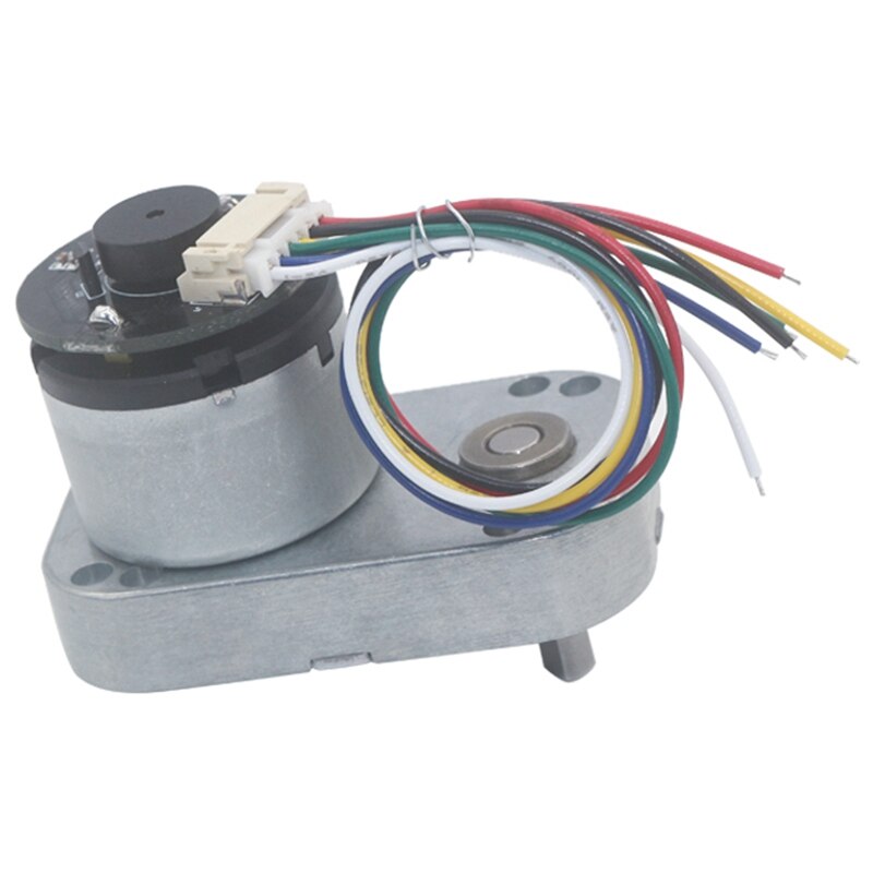 DC 12V Low Speed High Torque Worm Metal Gearbox Gear Motor with Encoder Reversible Electric Geared Motor Gearmotors