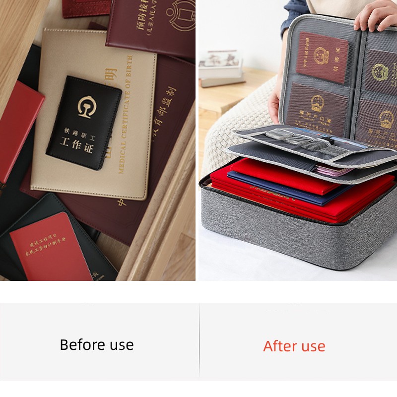 Document Organizer Storage Bag File Holder Travel Card Office Desk Stationery School Case Box Envelope Purse Pouch Accessories