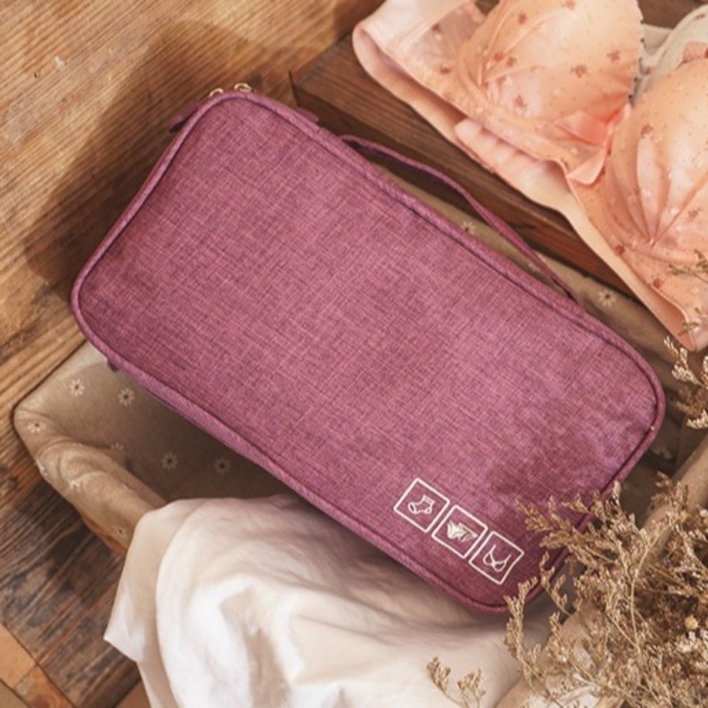 Multifunktionell underklädesväska vikbar bärbar toalettväska dammtät katjonisk bh-väska med stor kapacitet