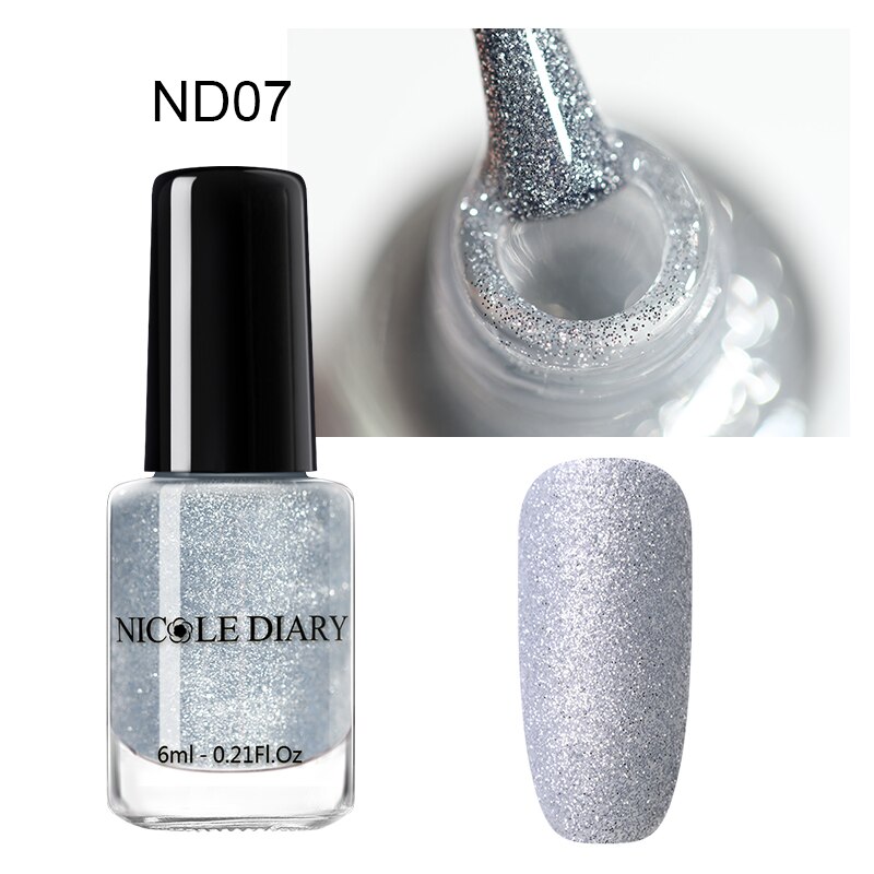 Nicole Dagboek 6 Ml Parel Matte Nail Art Polish Kleurrijke Shimmer Fast Dry Zilver Goud Nagellak Voor Nail Decoratie