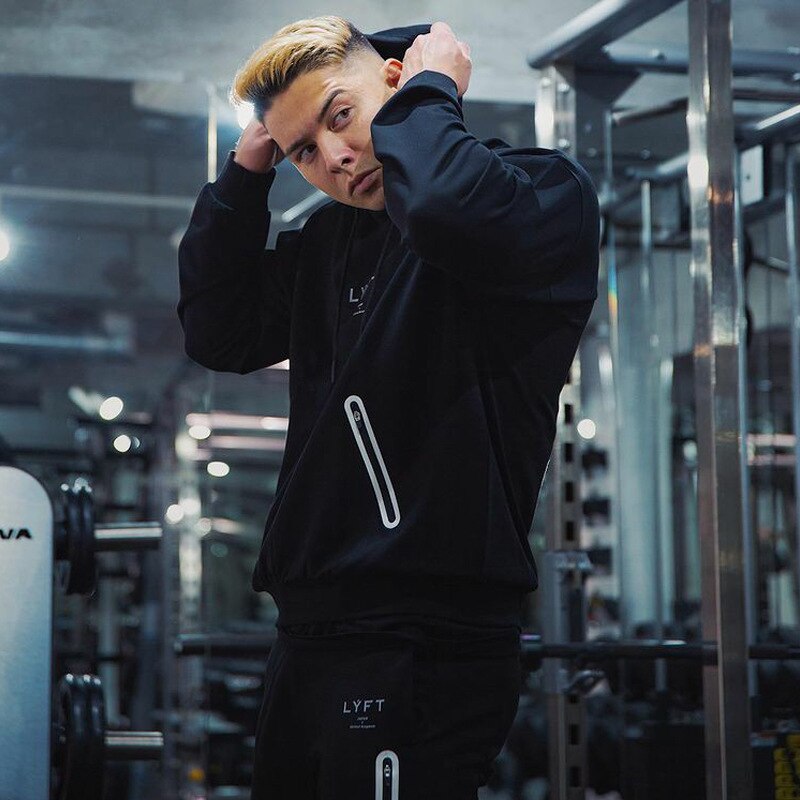 Nowy Fitness sweter sportowy bluza z kapturem marki Tide męska jesień i zimowy zamek błyskawiczny torba na co dzień bluza z kapturem Ropa Hombre bluza