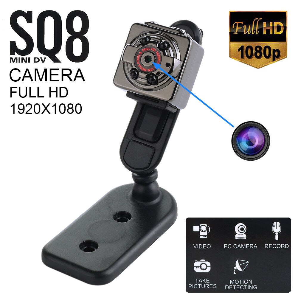 Originele Mini Cam SQ8 Mini Camera HD Mini Camcorder 1080P HD Nachtzicht Mini DV Camera Micro Camera Video recorder Ondersteuning Win