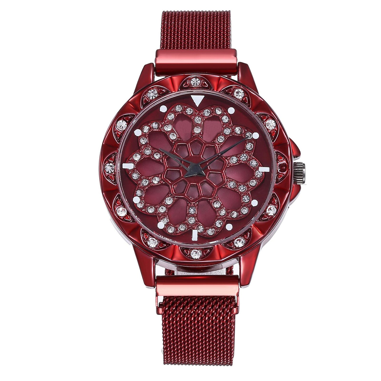Luxe Horloge Vrouwen Speciale Horloges Voor Vrouwen Meisje Modieuze Duurzaam FEA889: red