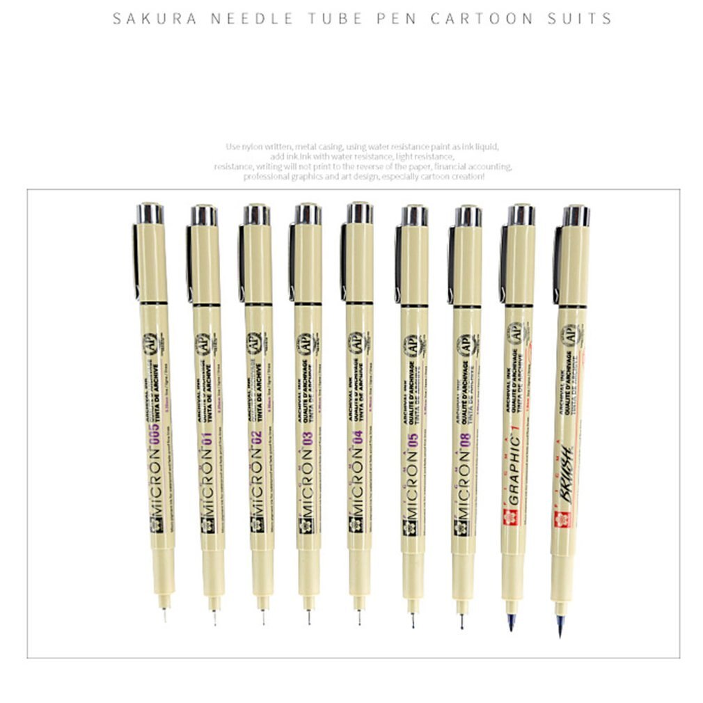 Japanese Style Needle Pen Hook Line Pen Drawing Pen Comics Hand-painted Sketch Pen Stationery