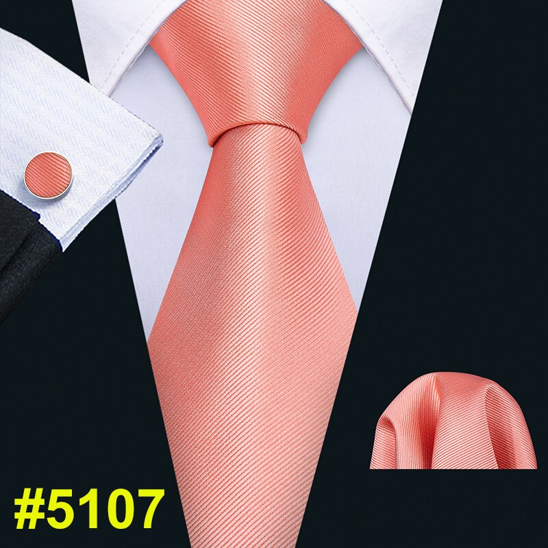 Men Tie Pink Floral Necktie Gravat Handkerchief Set Silk Ties For Men Wedding Party Business Barry.Wang FA-5246: FA-5107
