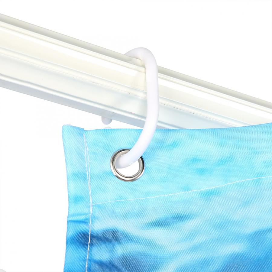 Cortina de ducha con hermoso paisaje de playa, impermeable, a prueba de moho, cortina de baño estampada con ganchos, decoración de baño para el hogar, porte doccia