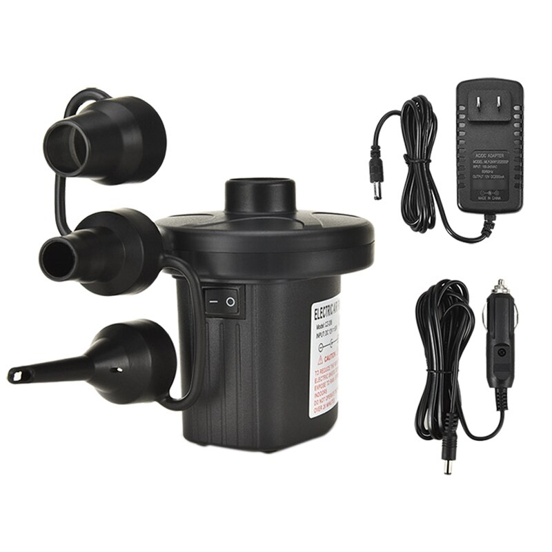 2-- vejs elektrisk oppustningsdeflator luftpumpe 12v ac / dc luftmadras, camping, oppustelig poollegetøj us plug: Default Title