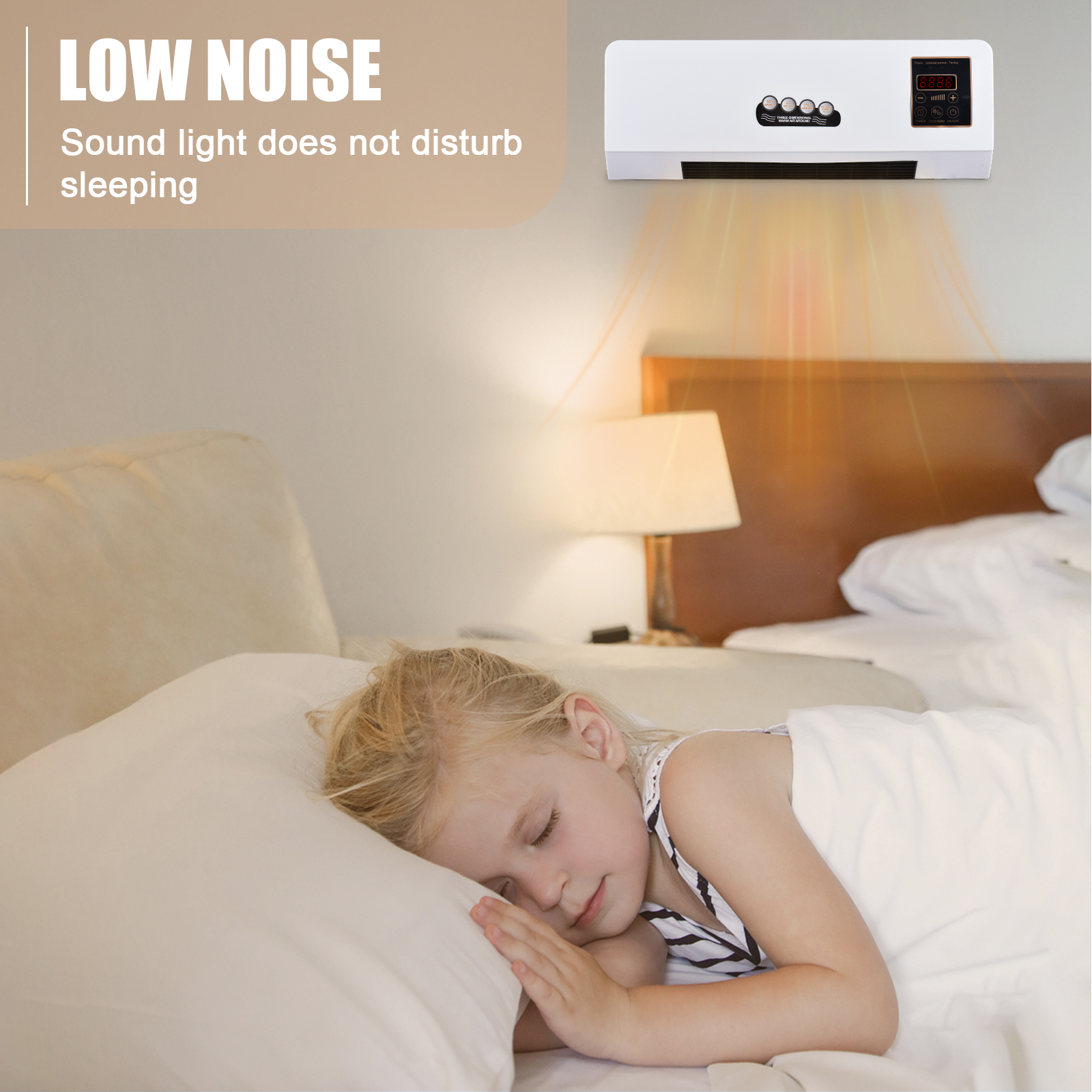 2-in-1 draagbare airconditioner, elektrische verwarming voor kamerverwarming, koelventilator met afstandsbediening en timingfunctie, eenvoudig A/C