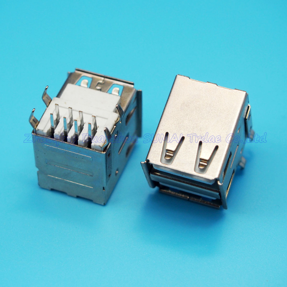 30pcs double USB female plug connector 8p double female USB jack Interface
