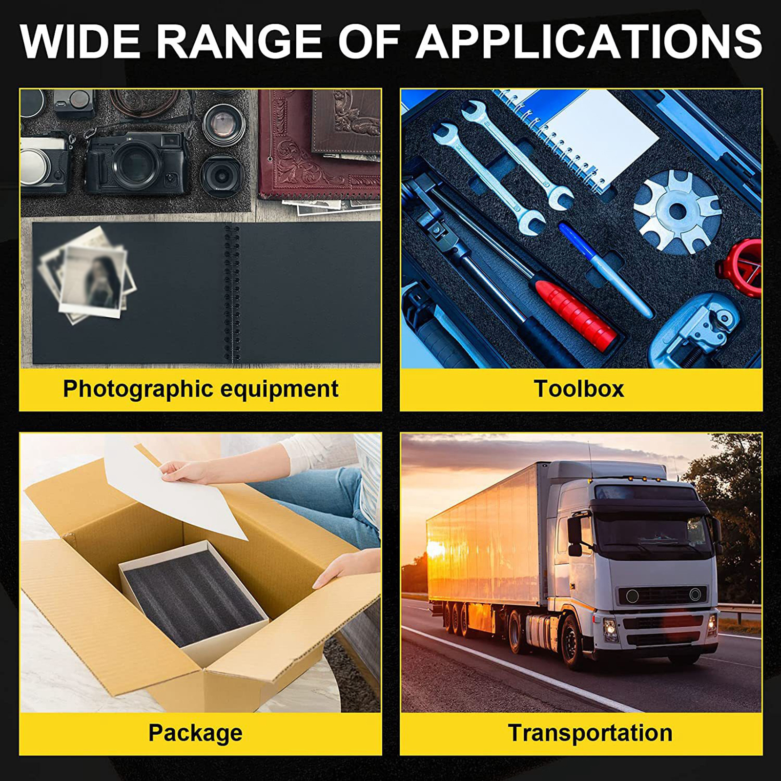 Polyethylene Foam Sheet Cushioning Inserts Protective Foam High Density Tool Box Polyethylene Foam Pad for Packing and Crafts