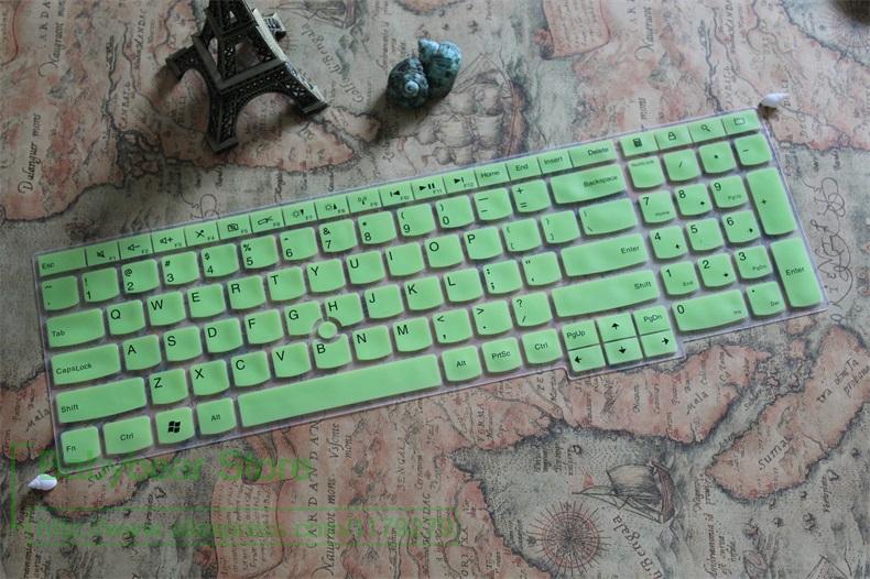15 tommer silikone tastatur cover til lenovo thinkpad  e531 w540 t540 t550 e555 e560 e570 s531 w541 e540 e545 t540p e550 e530c: Grøn