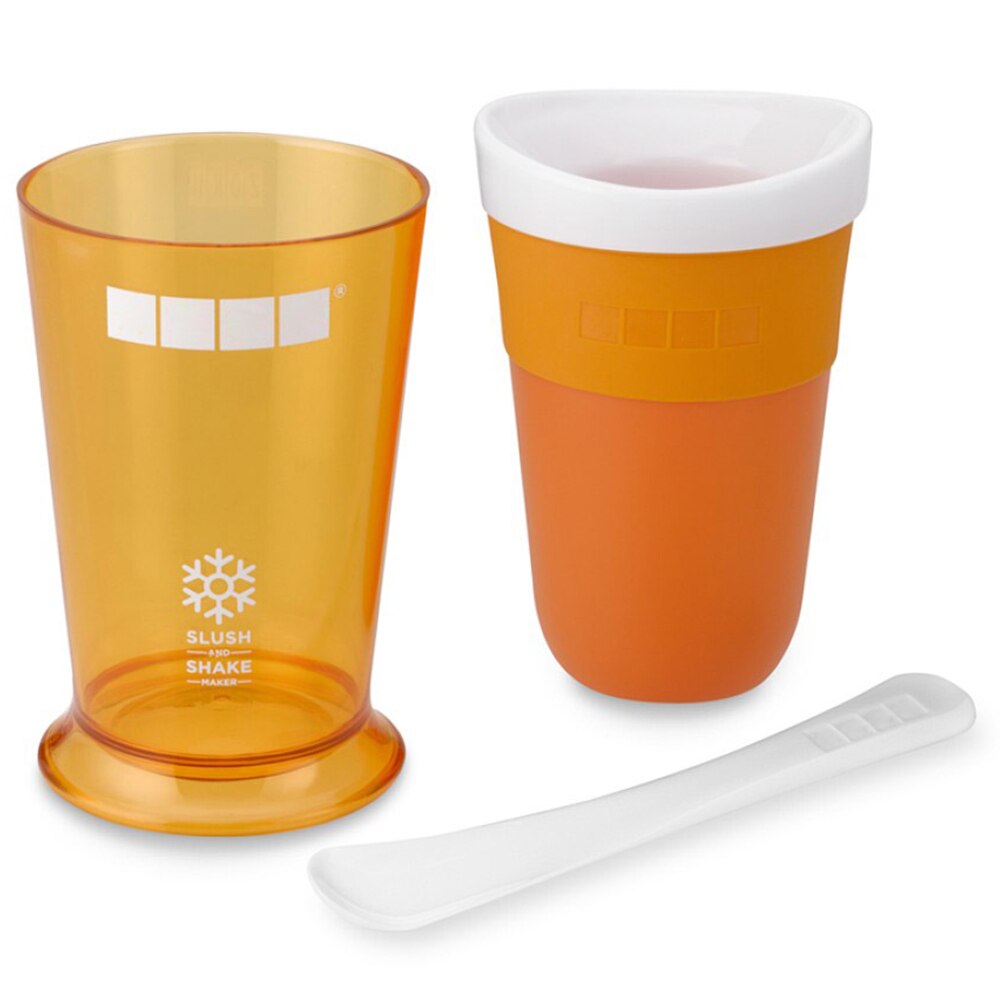 ilkshake Smoothie Slush Shake Maker Cup Ice Cream Molds Freeze Popsicle Maker Cup With Ice Cream Spoon Ice Cream Maker BC428
