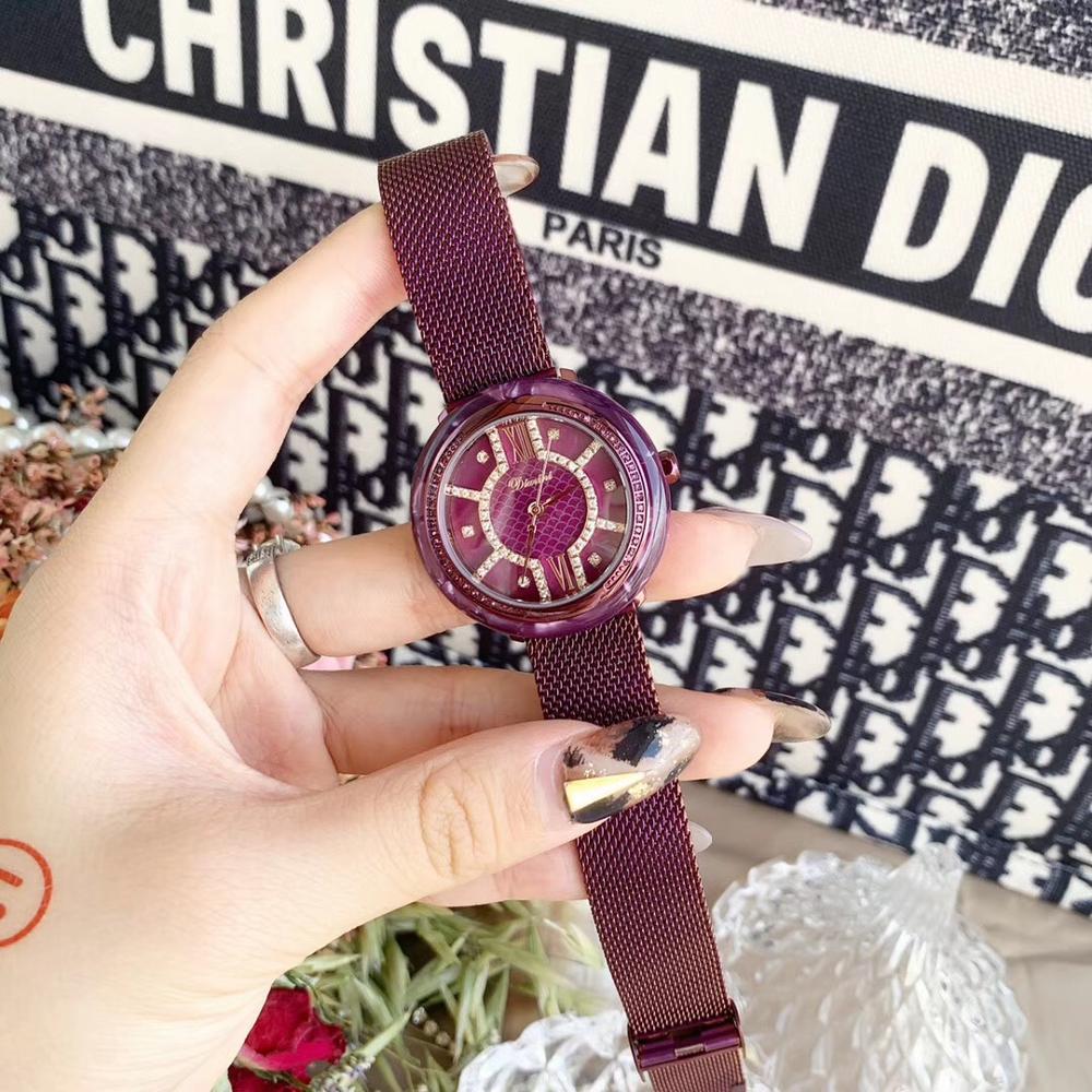 Noble Full Purple Bracelet Watches for Women Party Dress Crystals Watch Waterproof Quartz Milanese Full Steel Wrist watch Roman