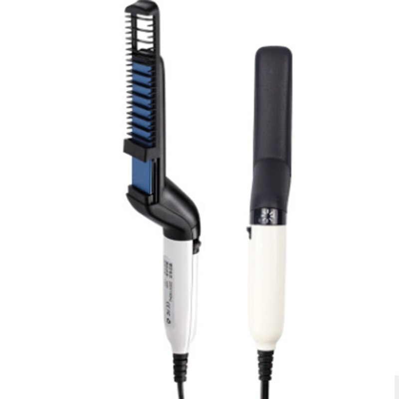 Multi-functional Styling Comb Hair Comb Straight Hair Beard Comb Shape Fluffy Electric Beard Straightening Comb Quick Hair Style