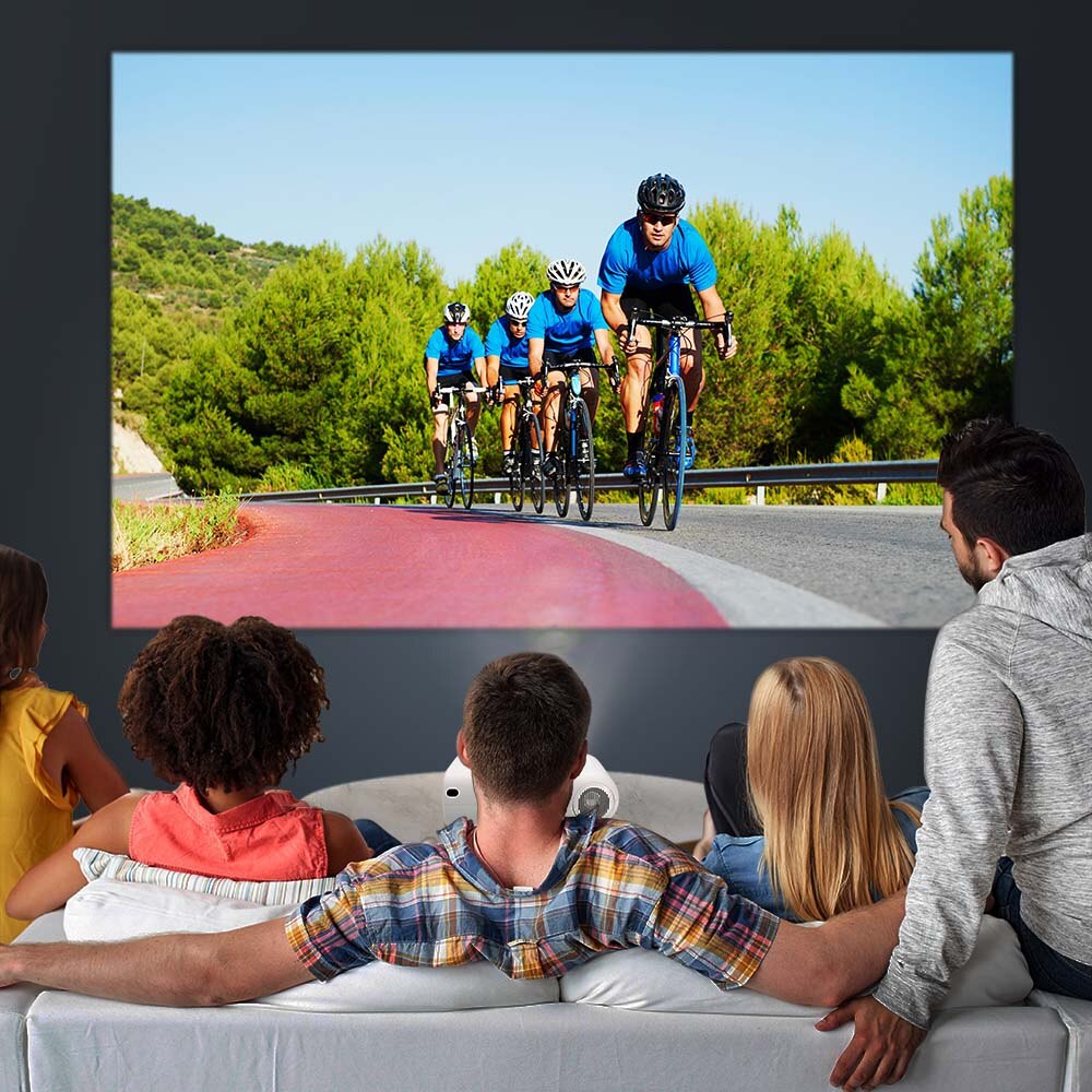 LemonBest Screen Window Movie Projector Screen Christmas Halloween Movie Foldable Display Cloth Convenient And Quick 1.8 * 1.2m