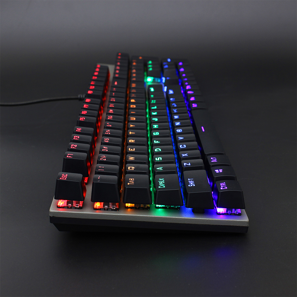 Hxsj wired keyboard and mouse combo  l300 rgb backlit keyboard n-key rollover blue switch  + j300 6400 dpi programmable rgb backlit mouse