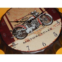 Sheet Motorfiets Horloge Vintage Versieren Muur