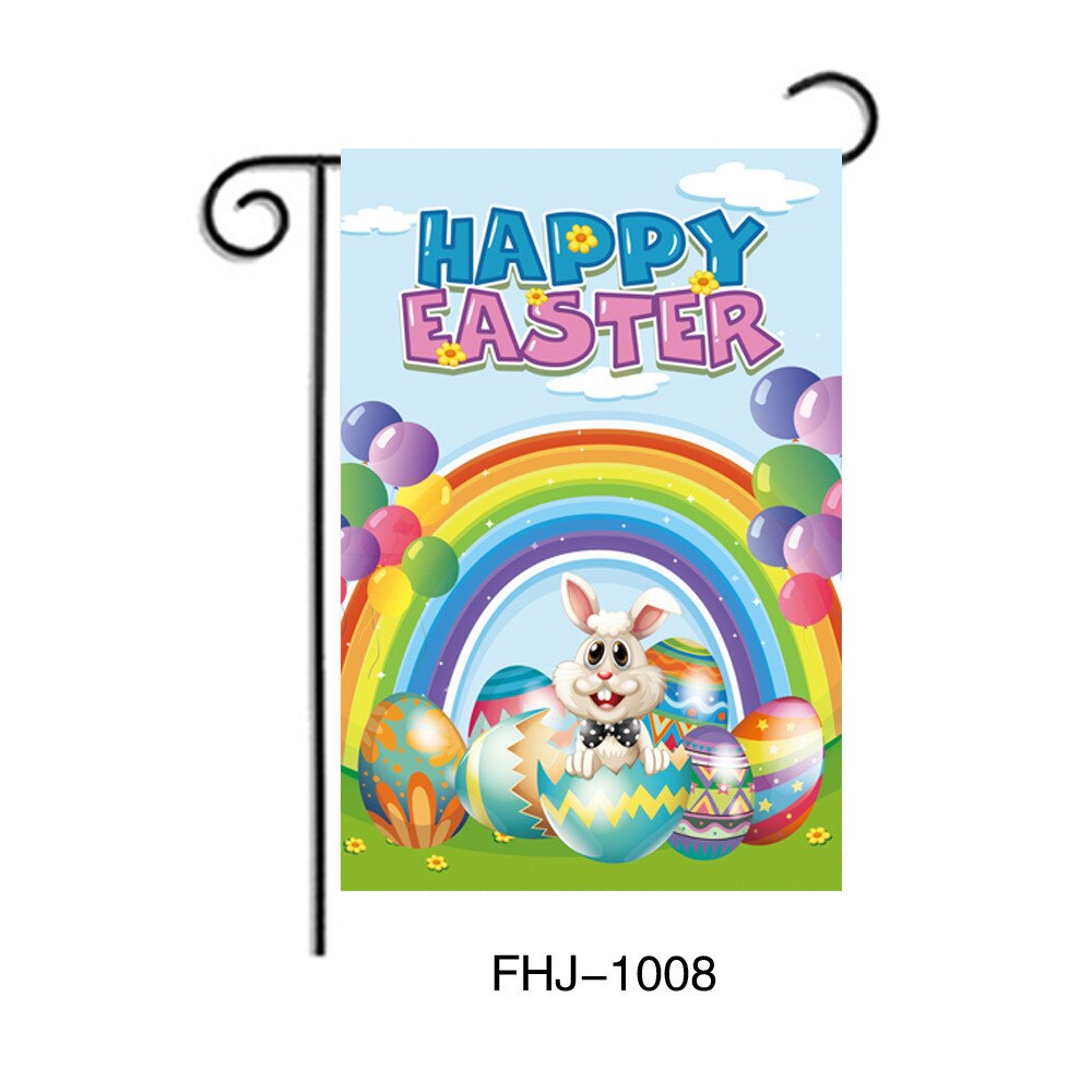 Garden Decoration Easter Banner Flag Happy Easter Decoration Banner Home Decoration Outdoor House Flag Accessories: H
