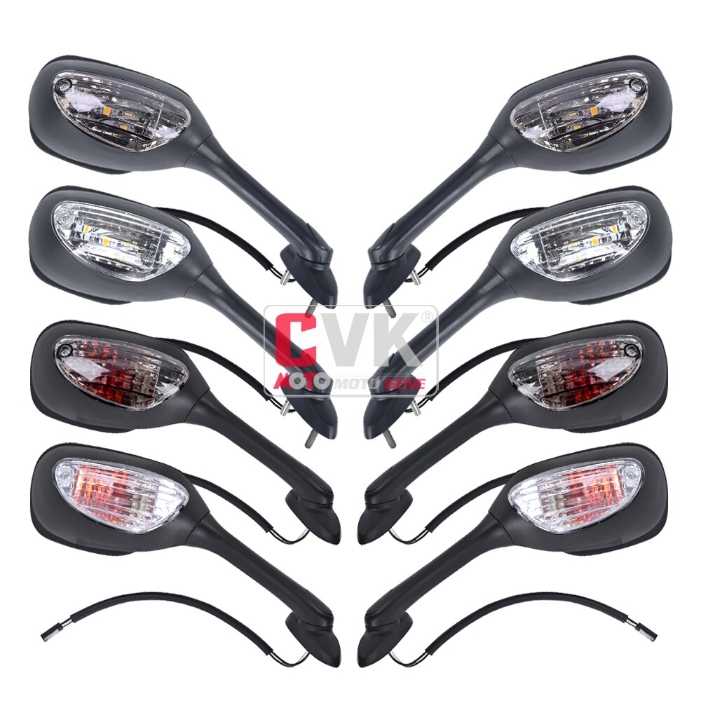 CVK RearView Mirror LED Light For Suzuki GSXR600 GSXR750 GSXR1000 K5 K6 K7 K8 2005 2006 2007 Rear View Mirrors