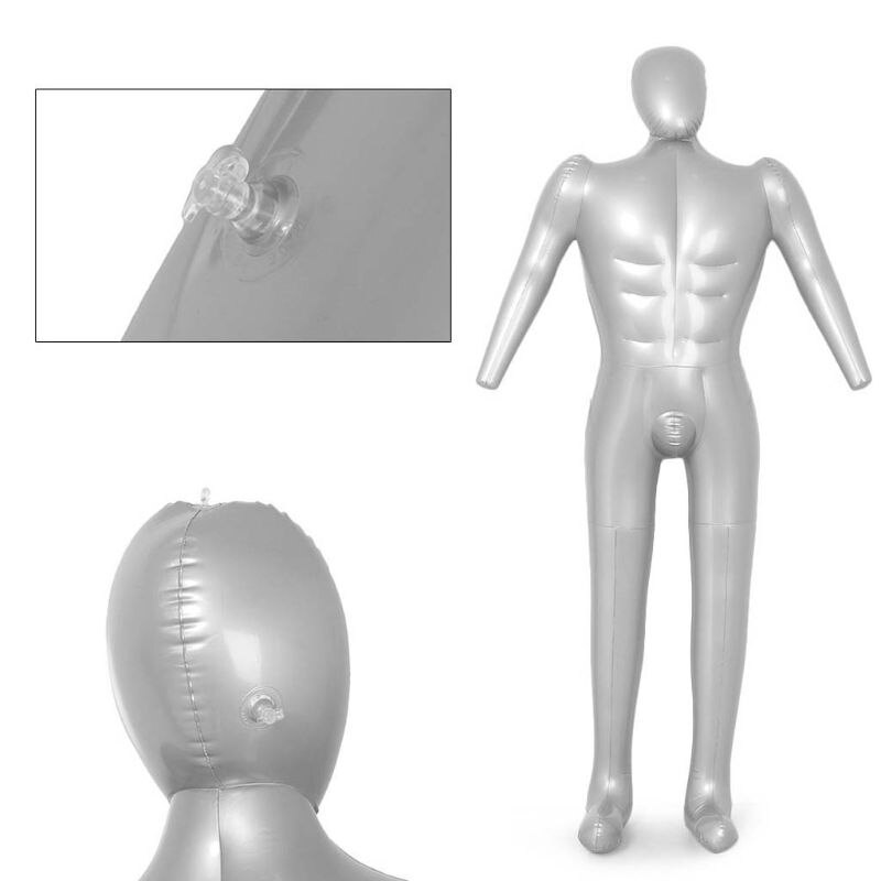 Opblaasbare Mannelijke Full Body Mannequin Vorm Van De Kleding Dummy Met Opblaasbare Pomp