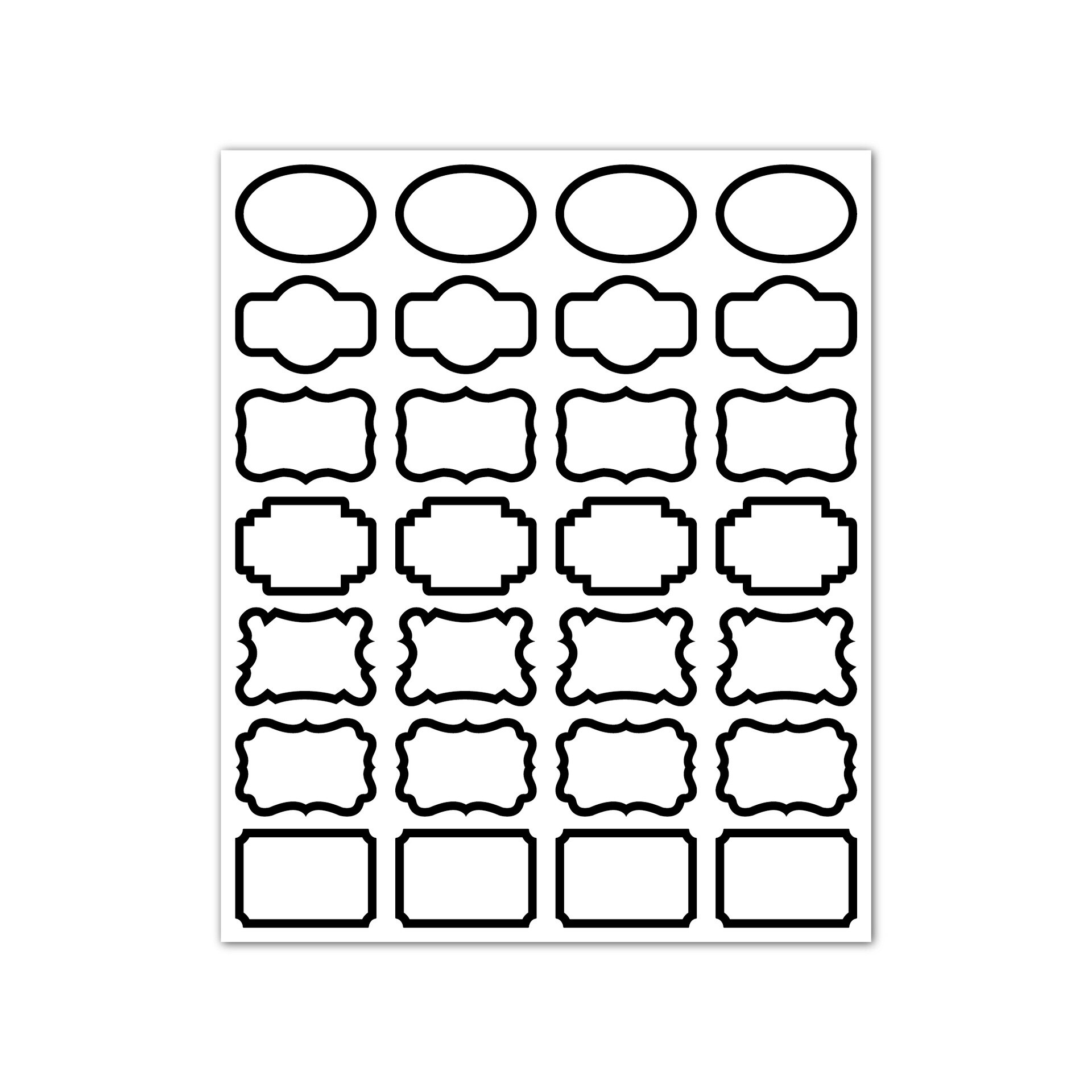 PVC Self-adhesive Seasoning Jar Label Sticker Handwritten Transparent Removable Waterproof Oil-proof Spice Bottle Label Sticker: Black Sticker