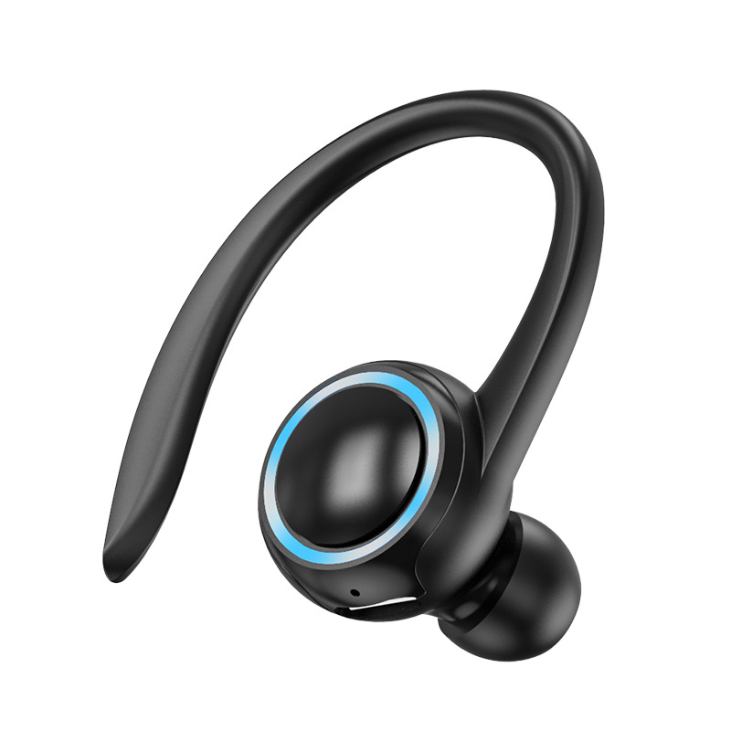 Portable Headset 5.2 Ear Hook Type Low Delay Noise Reduction Single Ear Sports Running Business Wireless Game Earphones With Mic: Red