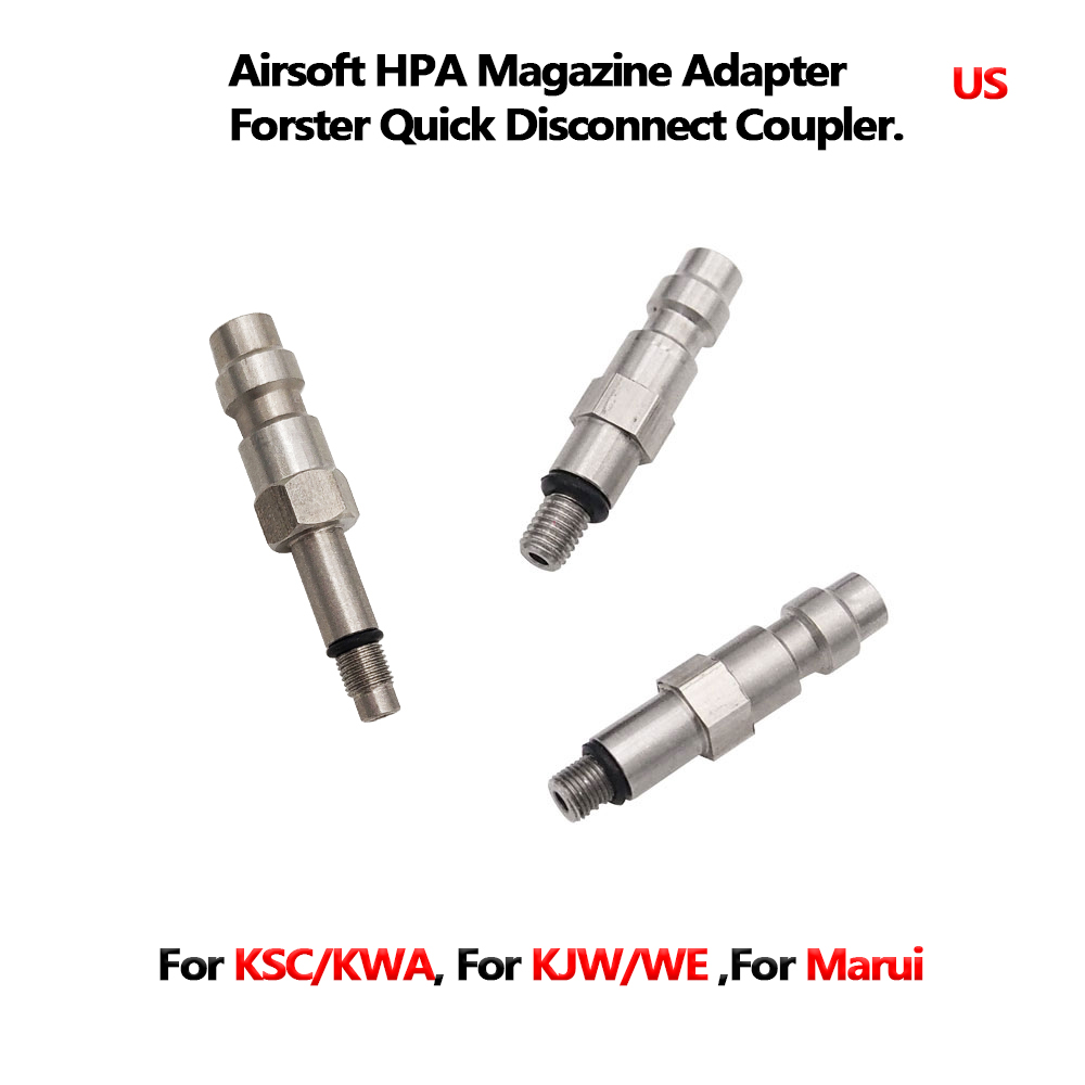 Adattatore per valvola per rubinetti per caricatore HPA Sonda di ricerca maschio Accoppiatore a disconnessione rapida (versione USA) Per KSC/KWA,KJW/WE,Marui,VFC