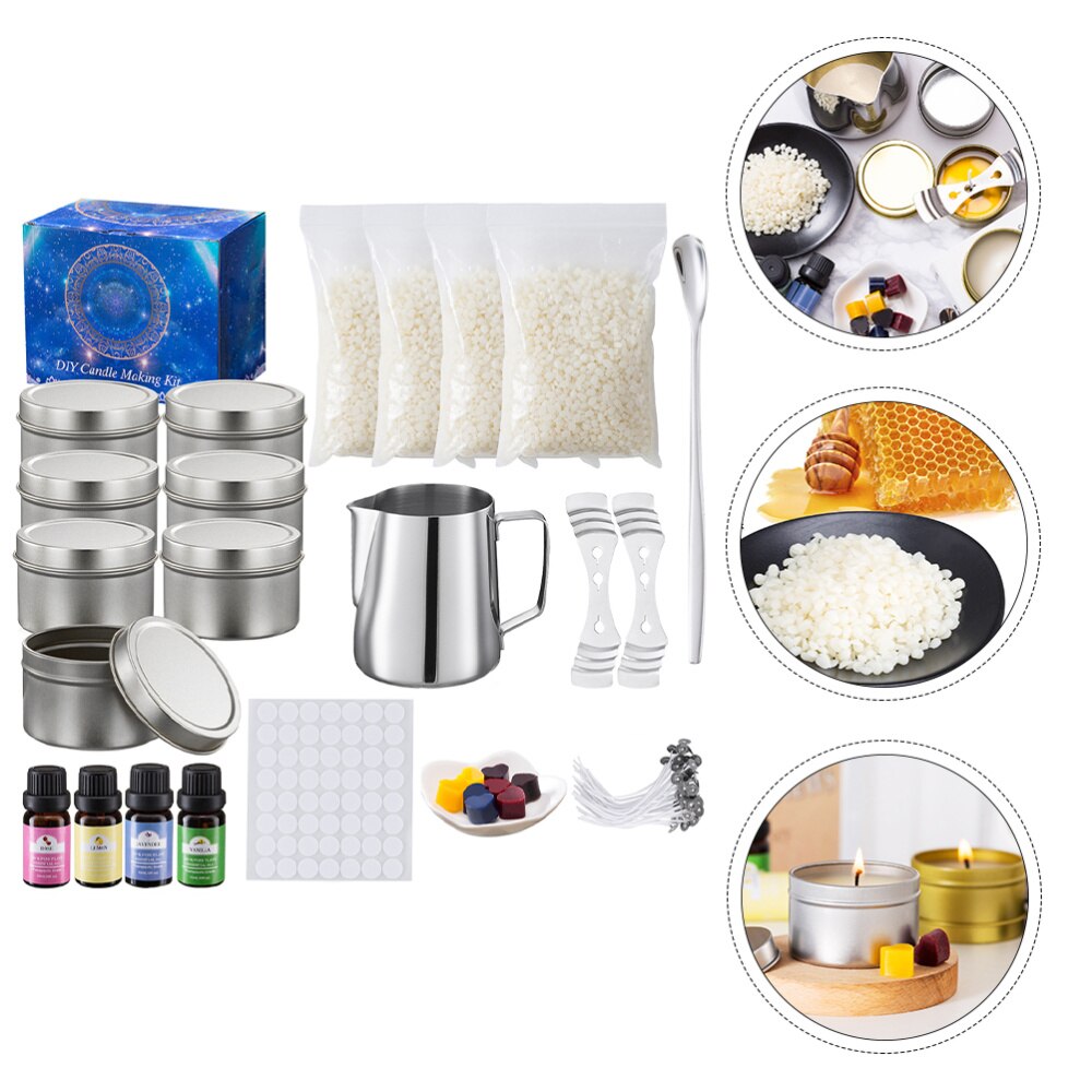 1 Set DIY Candle Making Kit Scented Candle Materials Tinplate Candle Cup