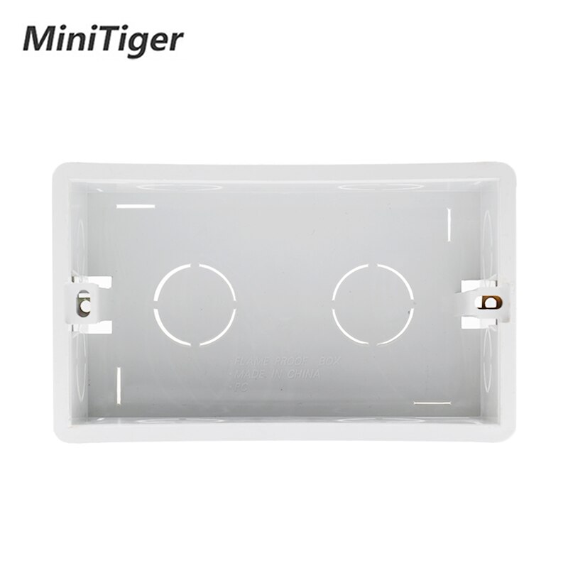 Minitiger Wall Mounting Box Internal Cassette White Back Box 137*83*56mm For 146mm*86mm Standard Touch Switch and USB Socket
