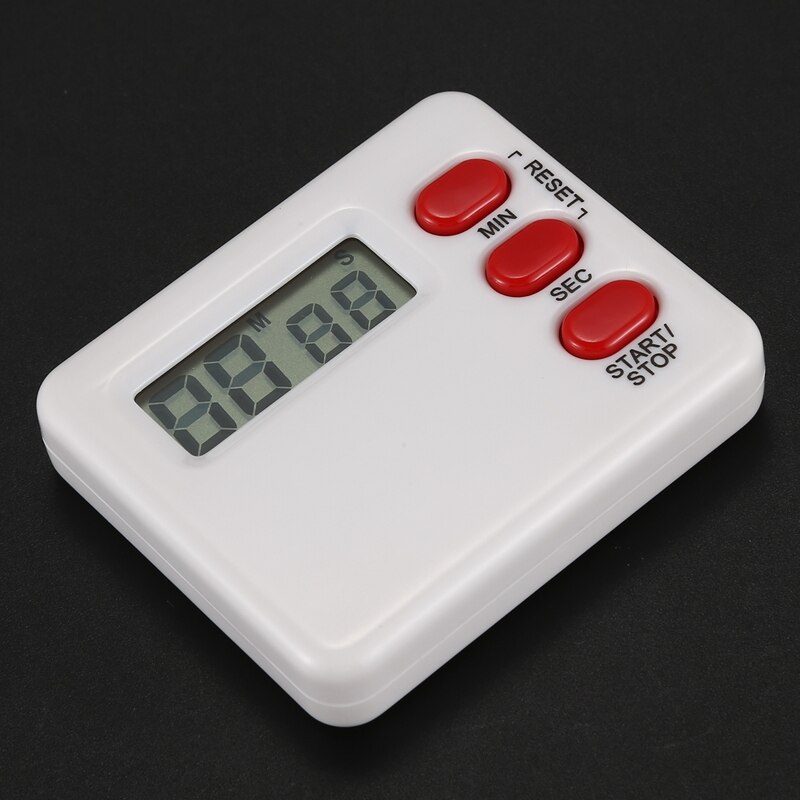 Clock Kitchen Cooking Timer Minute Digital LCD Countdown Electronic Calculator White