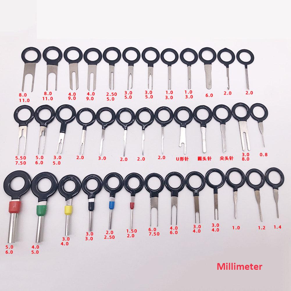 Kit de pinzas de presión para coche, 38 Uds., herramienta de extracción de terminales de enchufe automotriz, pinza de presión para cables, Extractor de clavijas para herramienta de reparación de enchufe de coche