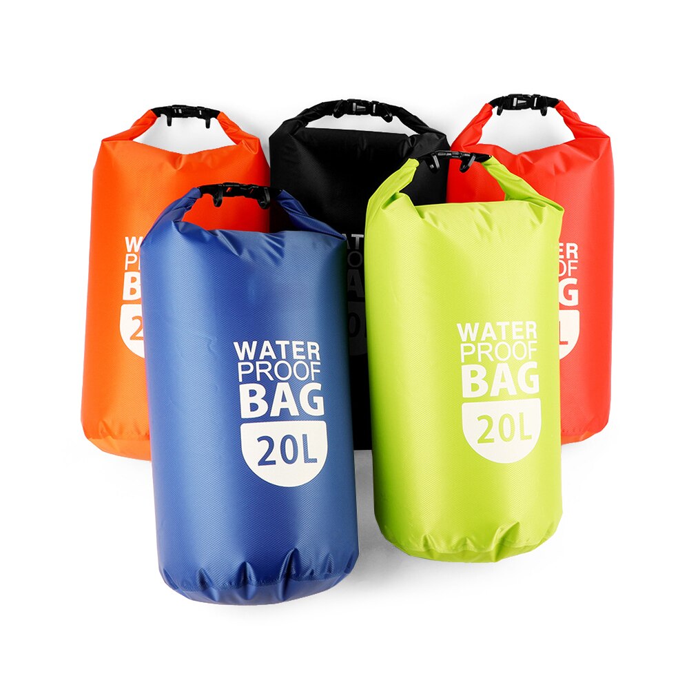 PVC Dry Waterproof Floating Bag Roll Top Dry Bag 10L/20L Water Sports Storage Bag Lightweight Dry Sack Detachable Shoulder Strap