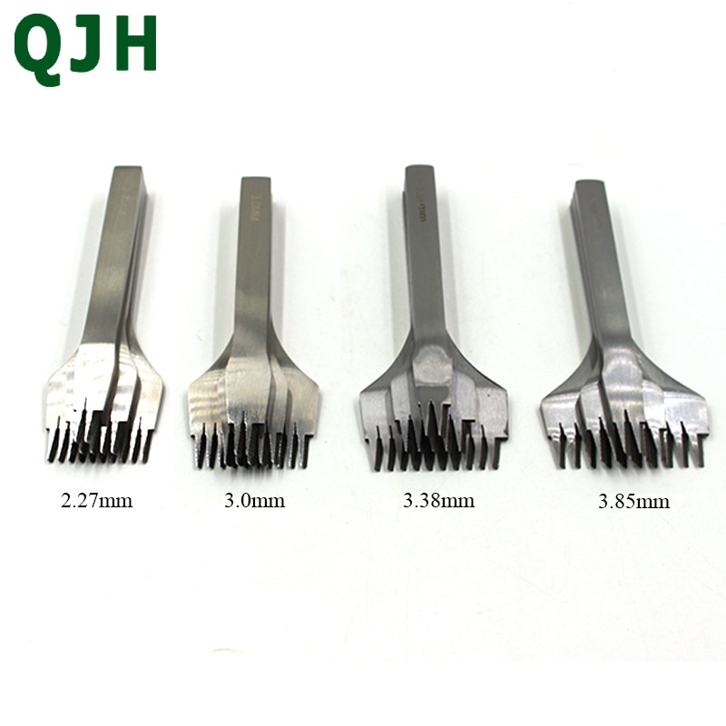 Leer Stiksels Punch Tool Beitel Leer Perforators Gereedschap Set Craft Gepolijst Gaffel Vetersluiting Stitch DIY (2.7 3.0 3.38 3.85) mm
