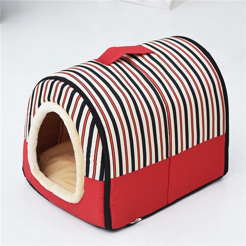 Cama de cachorro de inverno quente canil para animais de estimação ninho de cachorro gato saco de dormir cama para casa de cachorro para gatos: 6 / M