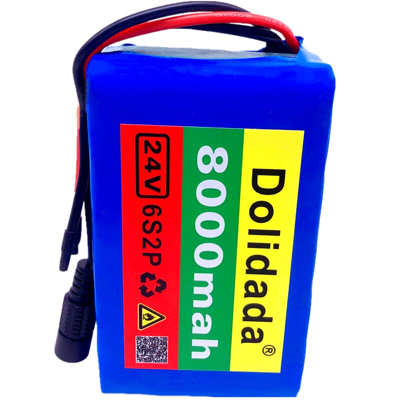 6s2p 24V 8Ah 18650 Battery Lithium Battery 25.2v 8000mAh Electric Bicycle Moped /Electric/Li ion Battery Pack with BMS
