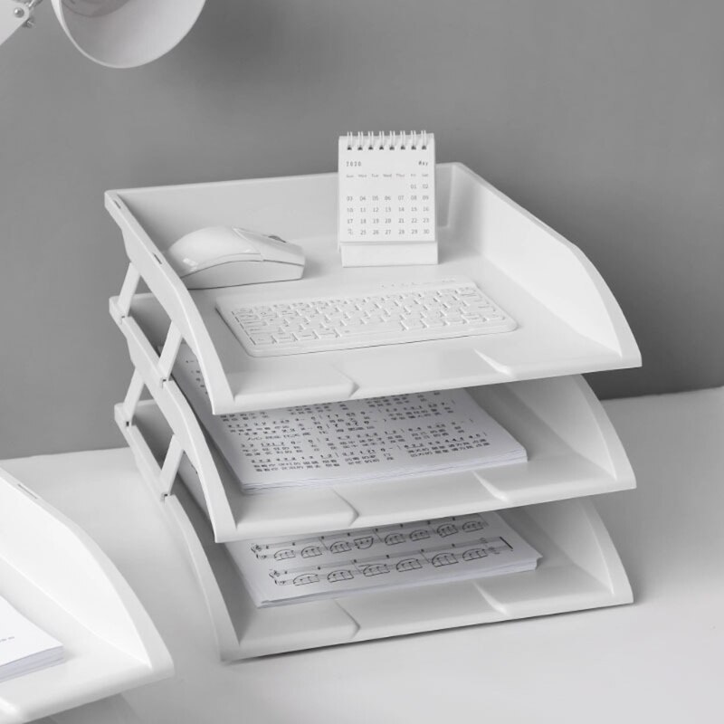 2/3 Tier Stackable Desktop Document Rack Letter Tr... – Grandado