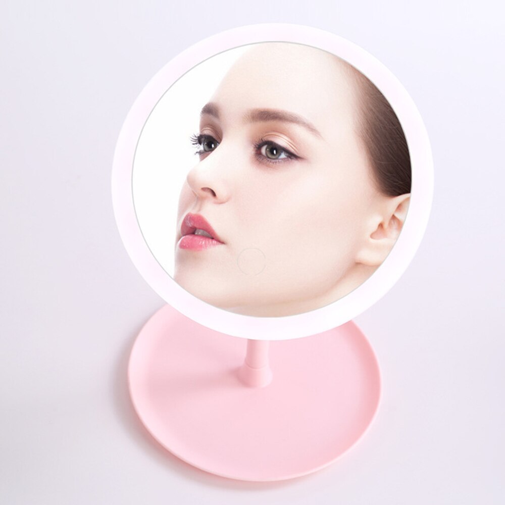 USB Charging LED Beauty Makeup Mirror With Light Lamp Touch Screen Desktop Cosmetic Mirror Light Vanity Adjustable Vanity Mirror