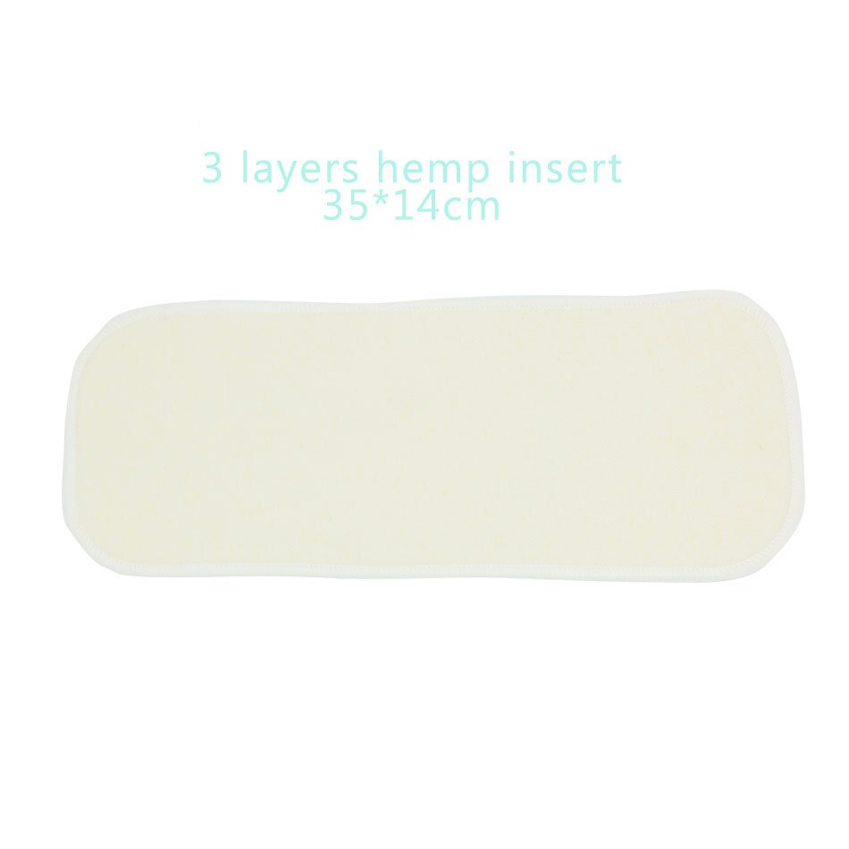 Elinfant 10pcs / Set 3 Layers 35x14cm Washable Supre Soft Nappy Insert for Cloth Hemp Cotton Insetrt Diaper Nappies Diaper&cover
