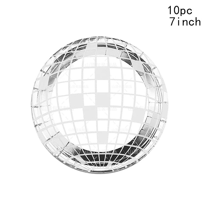 10Guests Disco Silver Ball Disposable Tableware Silver Plates Disco Black Napkin Adult Disco Theme Happy Birthday Party Decor: Deep Sapphire